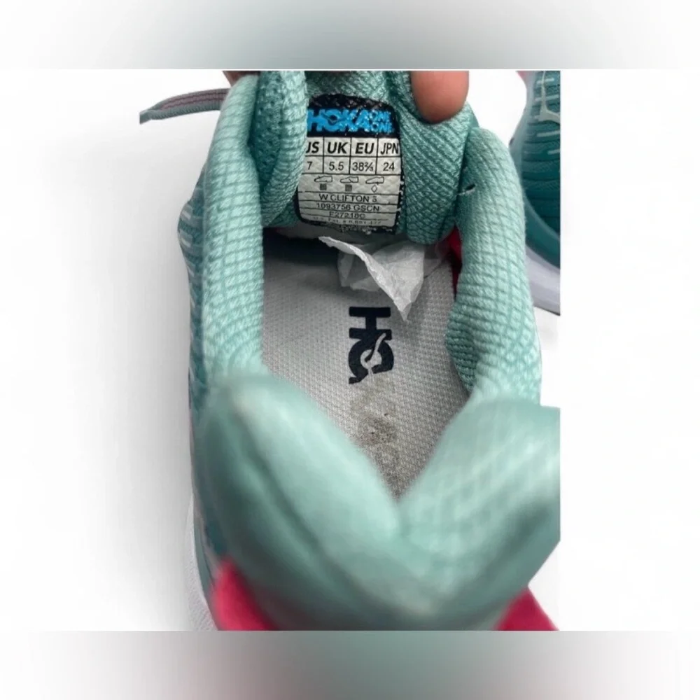 Hoka One One Clifton 5 Women's Size 7 Running Shoes Teal - Picture 5 of 6